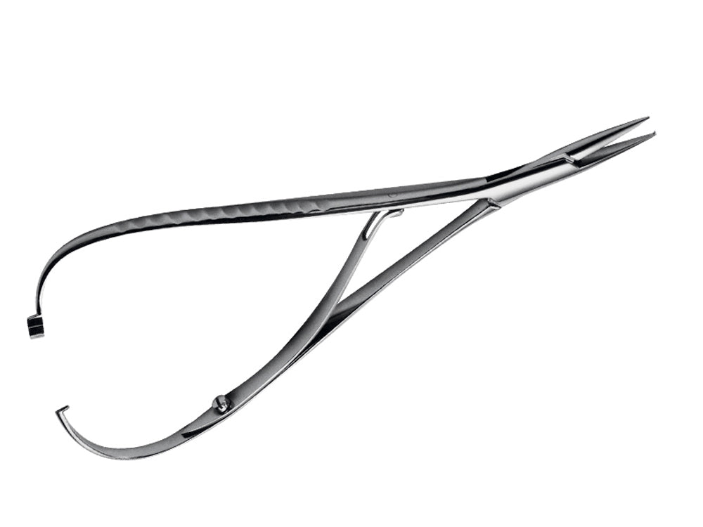 Elastic needle holder with hook